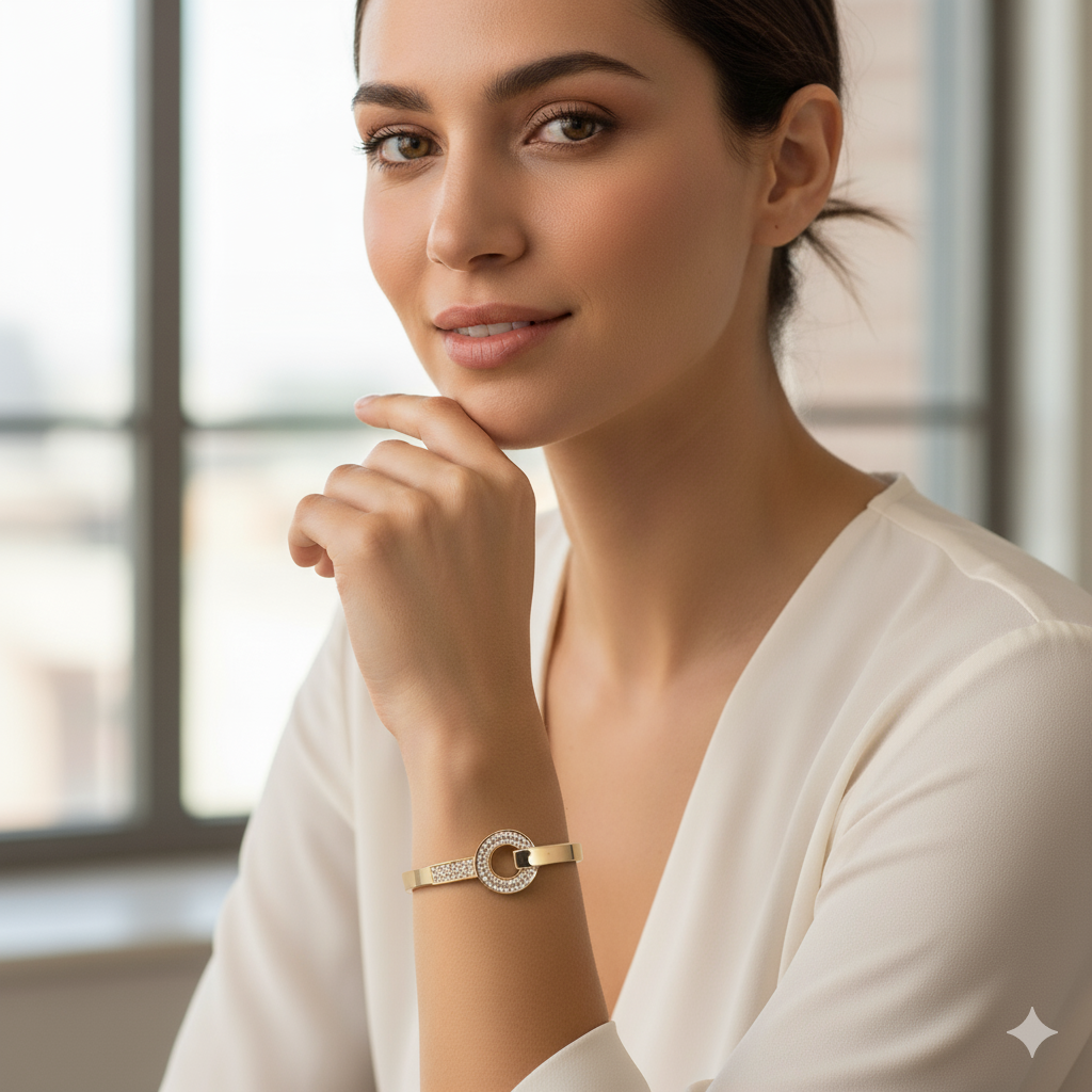 American Diamond Anti-tarnish Bangle Bracelet