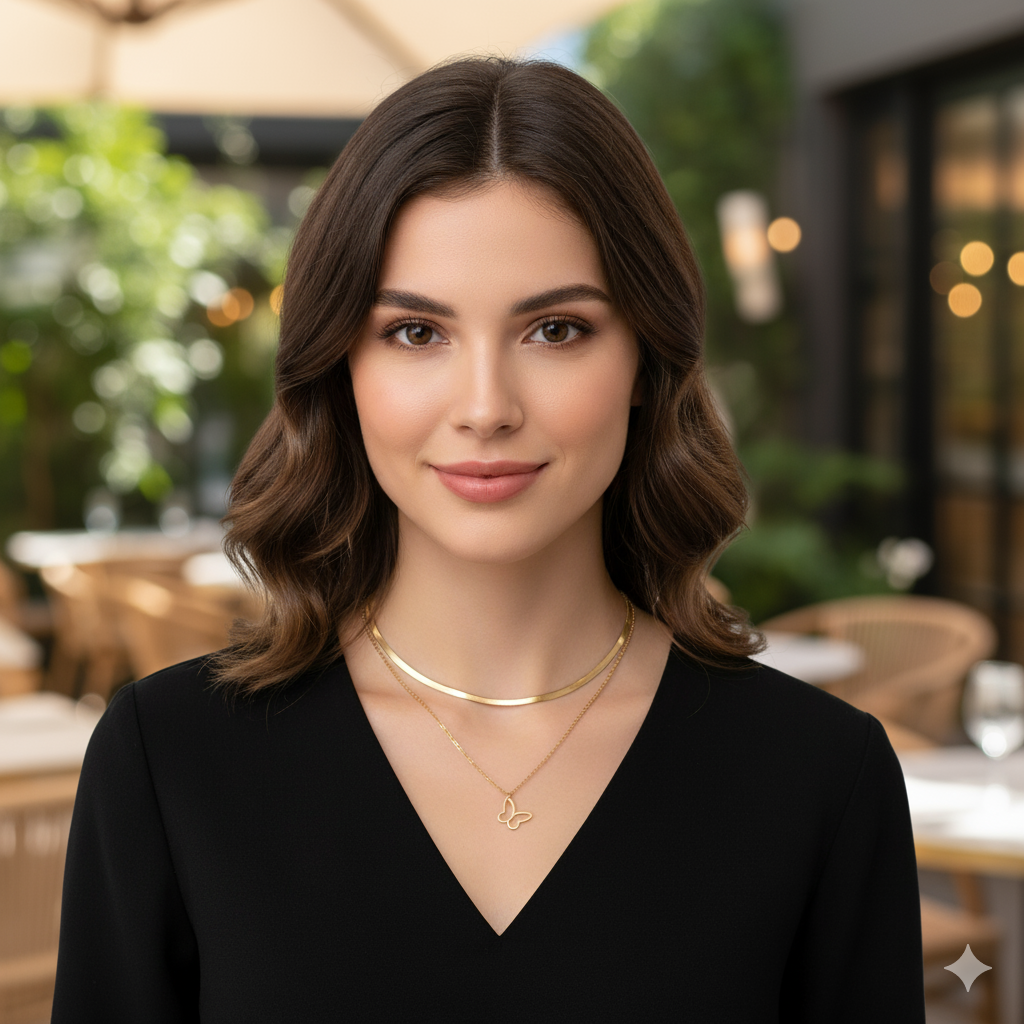 18k Gold Plated Double Chain Butterfly Pendant