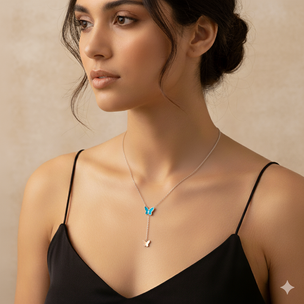 18k Gold Plated Butterfly Pendant