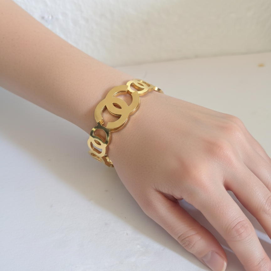 Anti Tarnish Gold Plated Cuff Bracelet