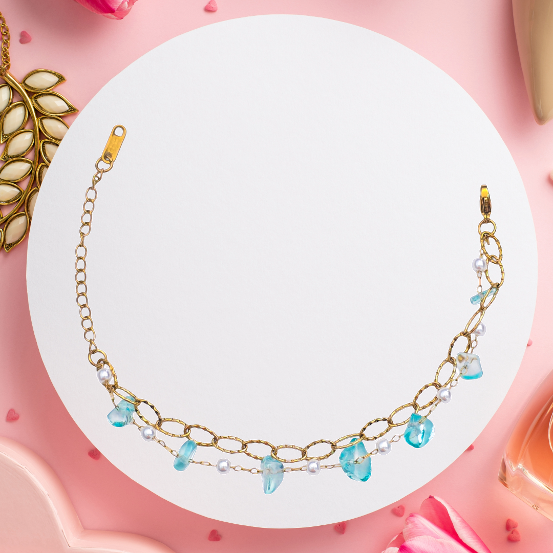 Double Chain Anti Tarnish Charm Bracelets