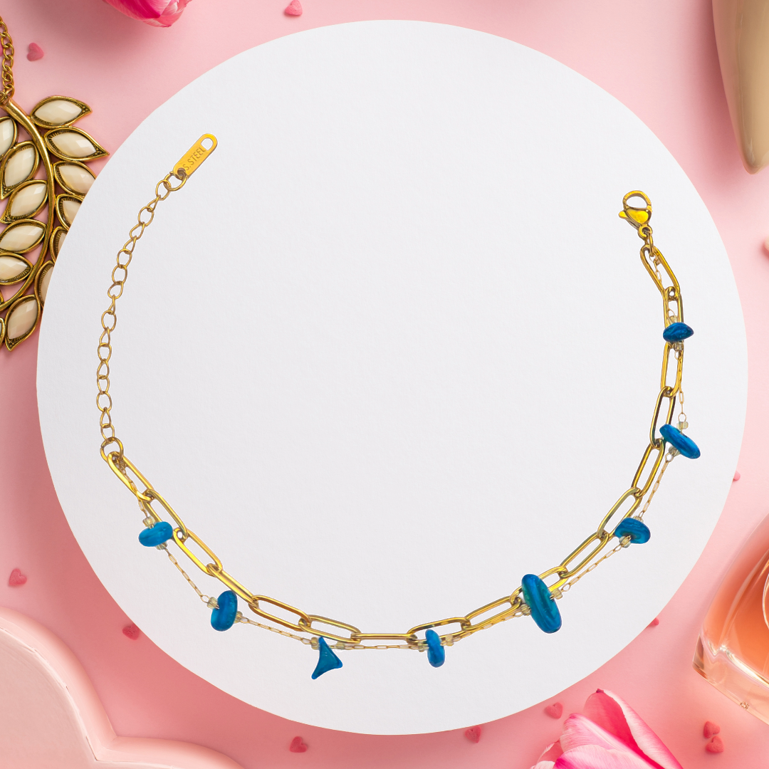 Double Chain Anti Tarnish Charm Bracelets