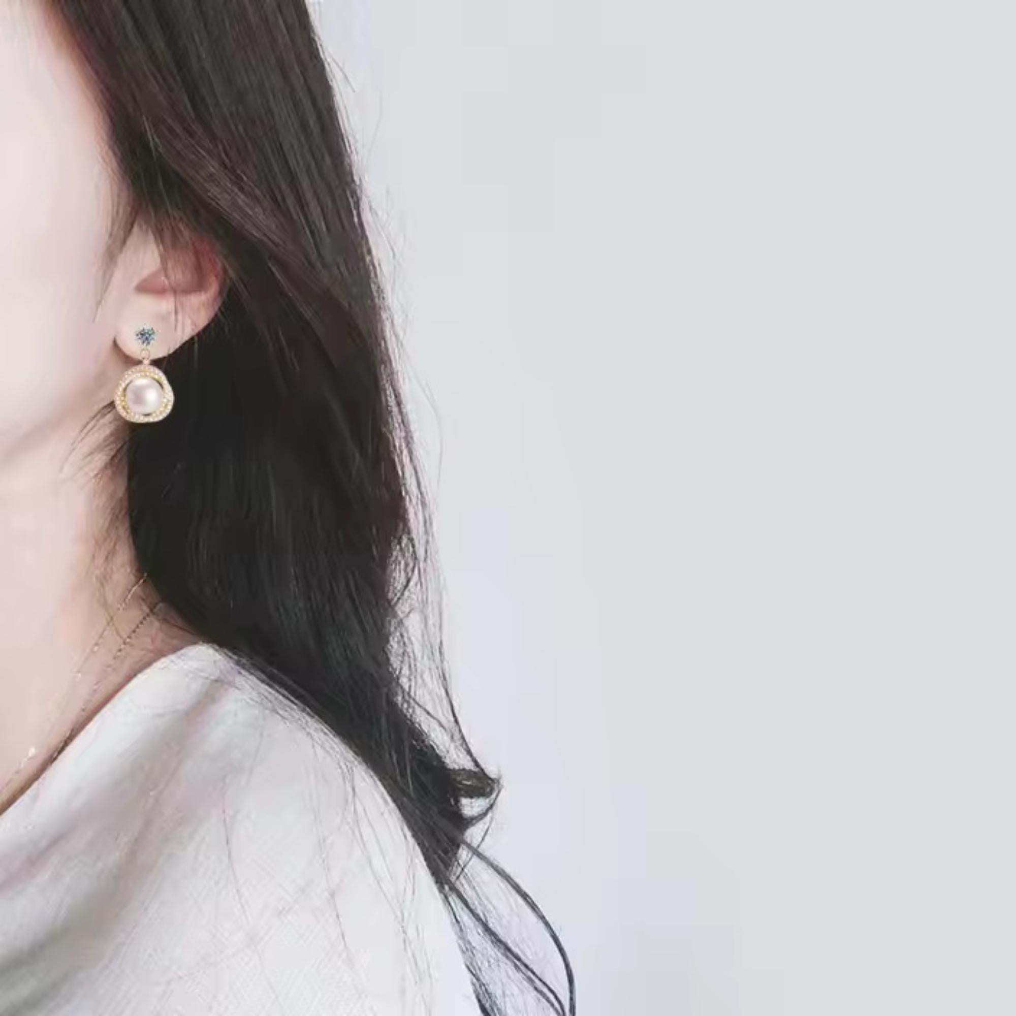 Korean Pearl Flower Studs Earring for Girls