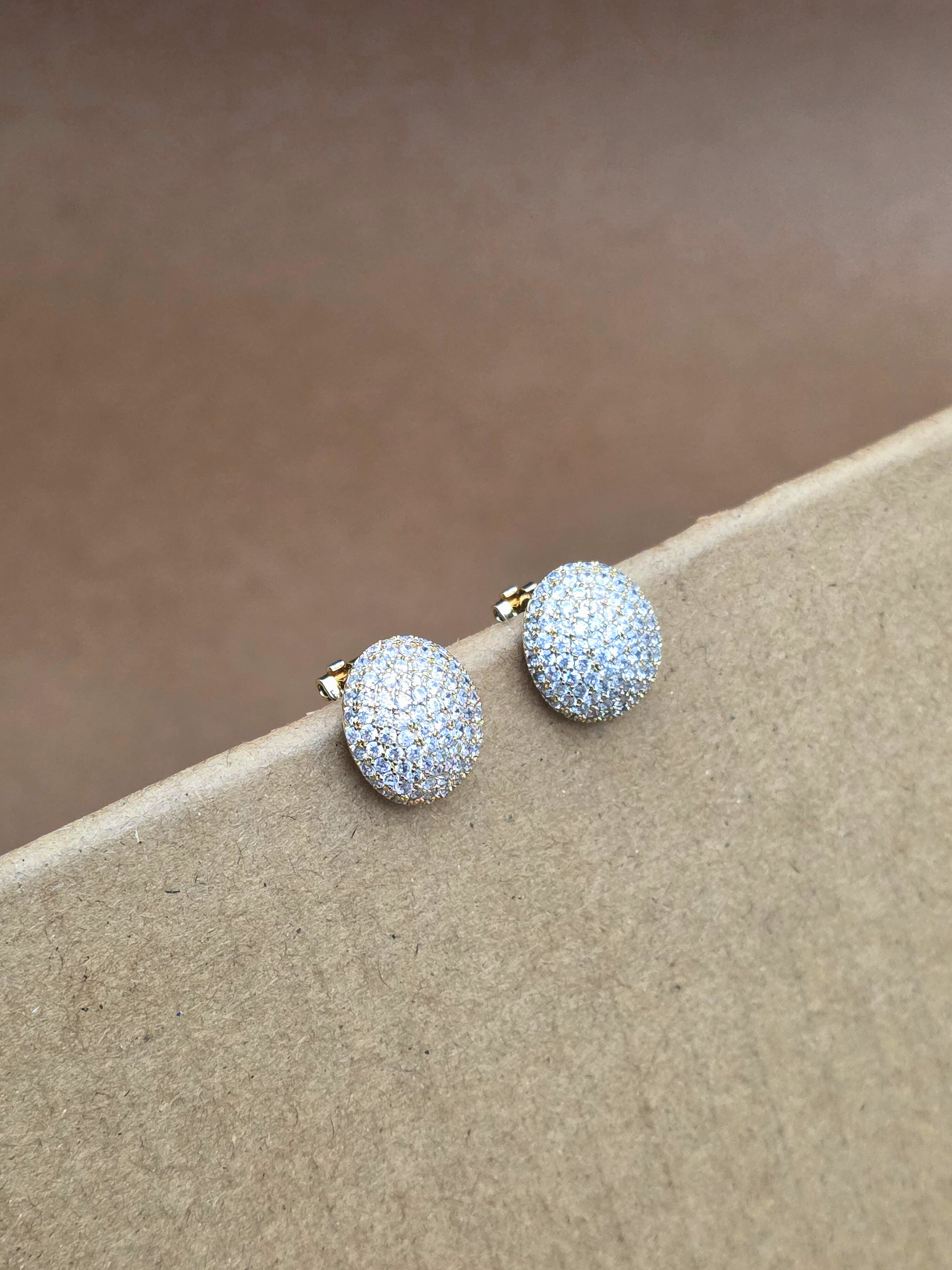 Elegant Golden Stud Earrings