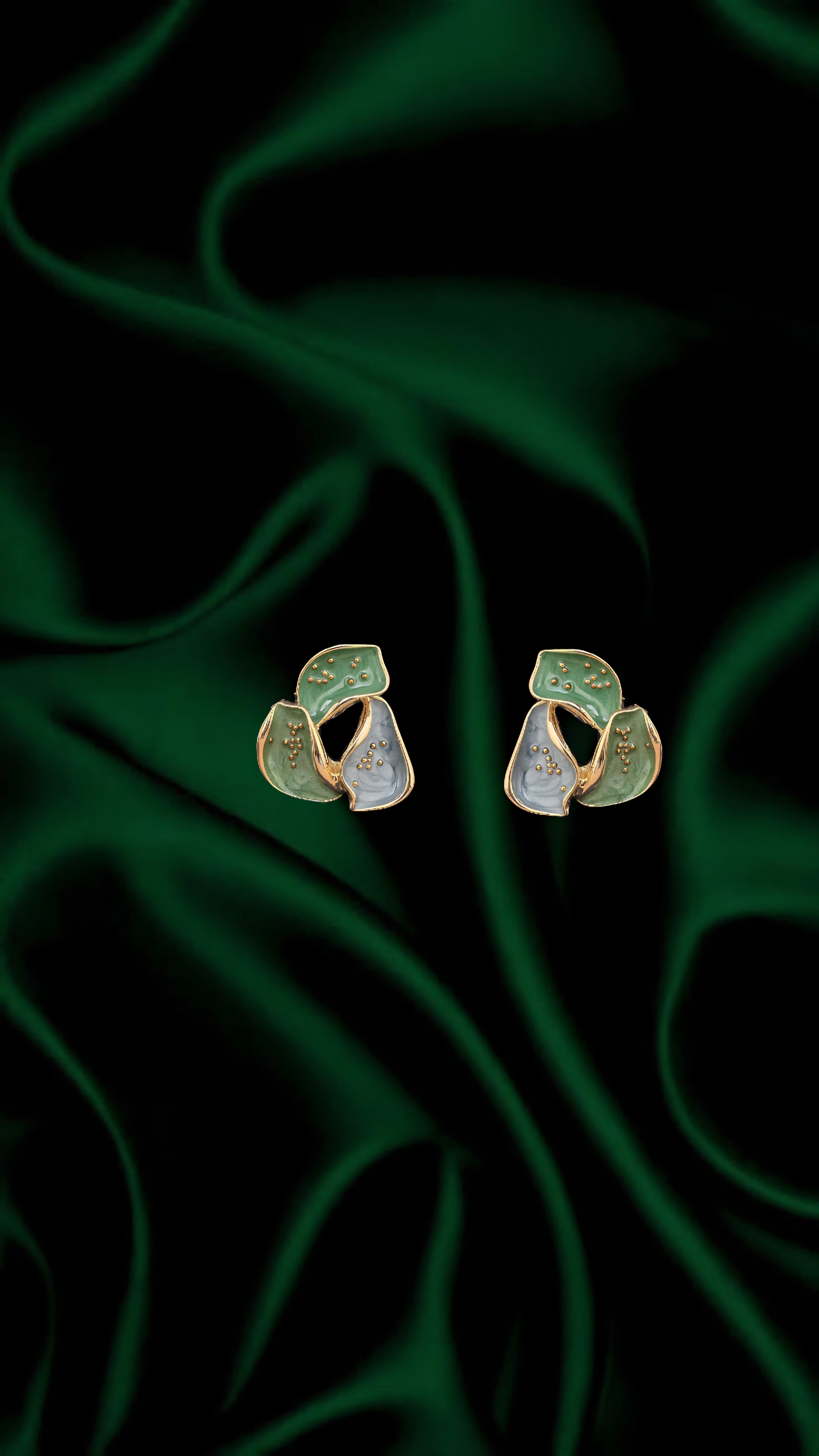 Leaf Triangle Shape Earrings for Women & Girls – Multicolour