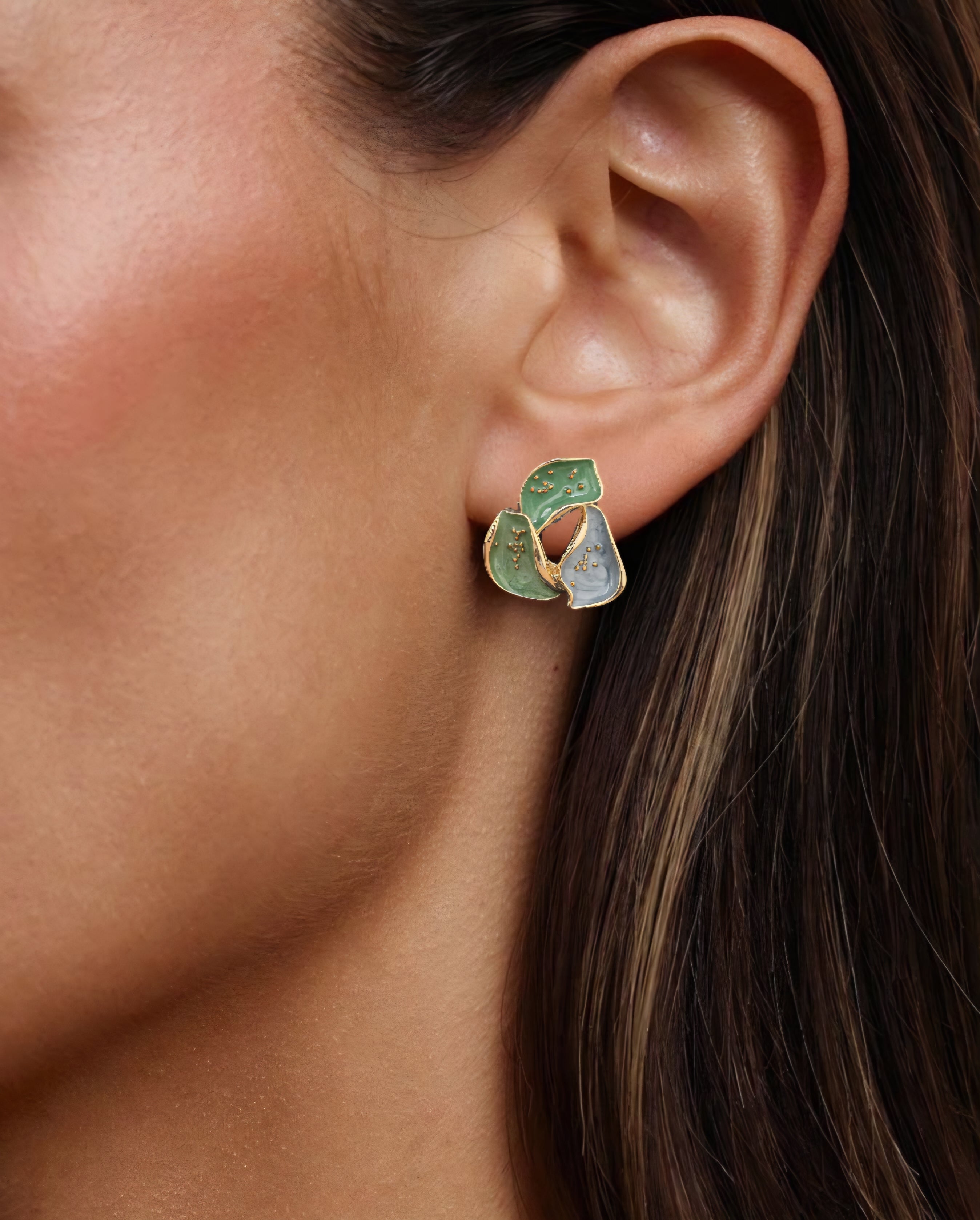 Leaf Triangle Shape Earrings for Women & Girls โ Multicolour