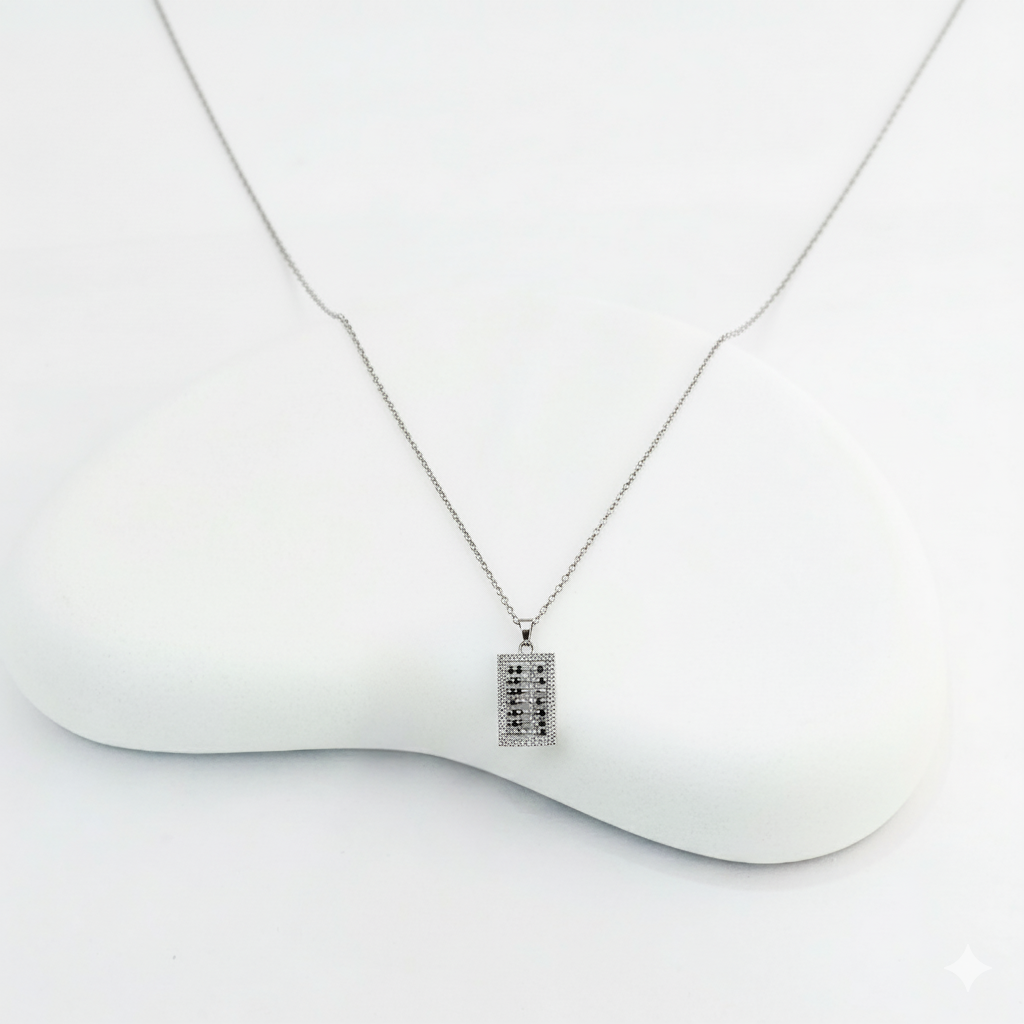 Silver Plated American Diamond Chain Pendant