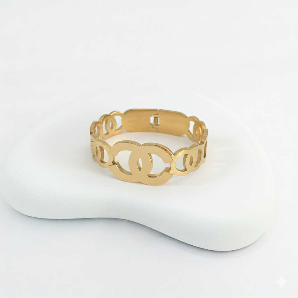 Anti Tarnish Gold Plated Cuff Bracelet