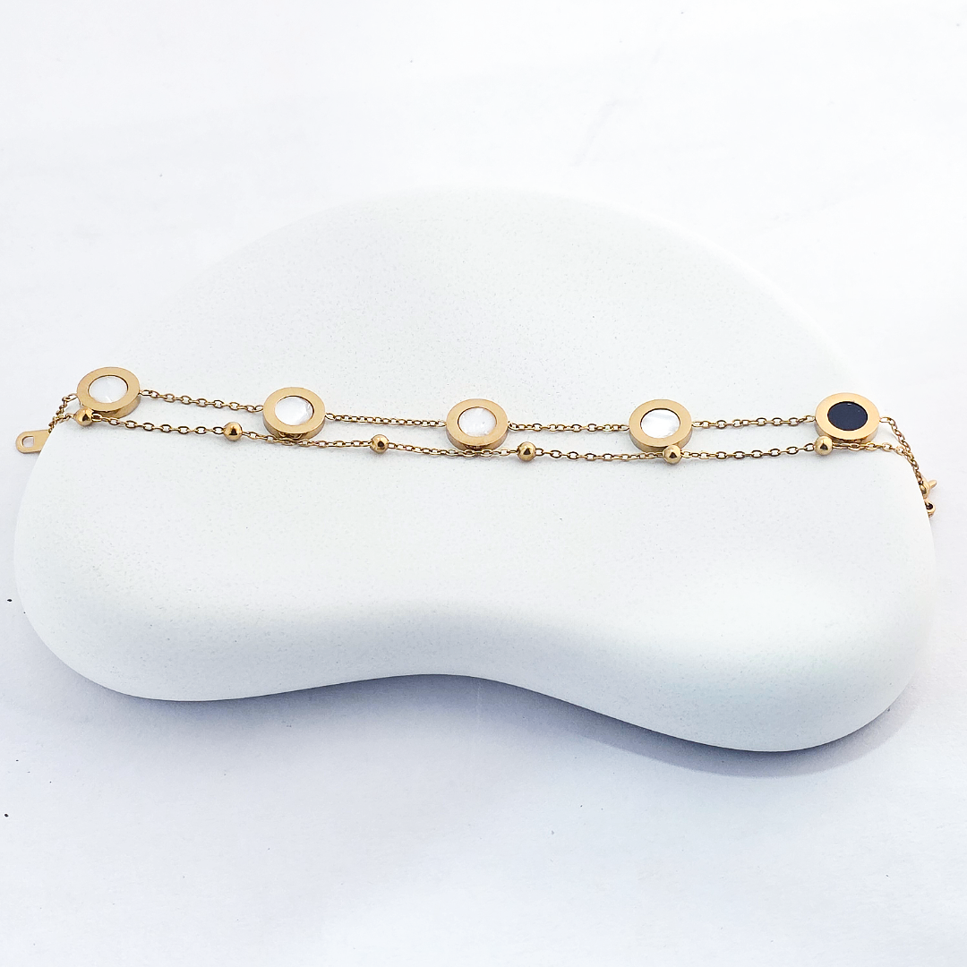 Double Chain Anti Tarnish Charm Bracelets