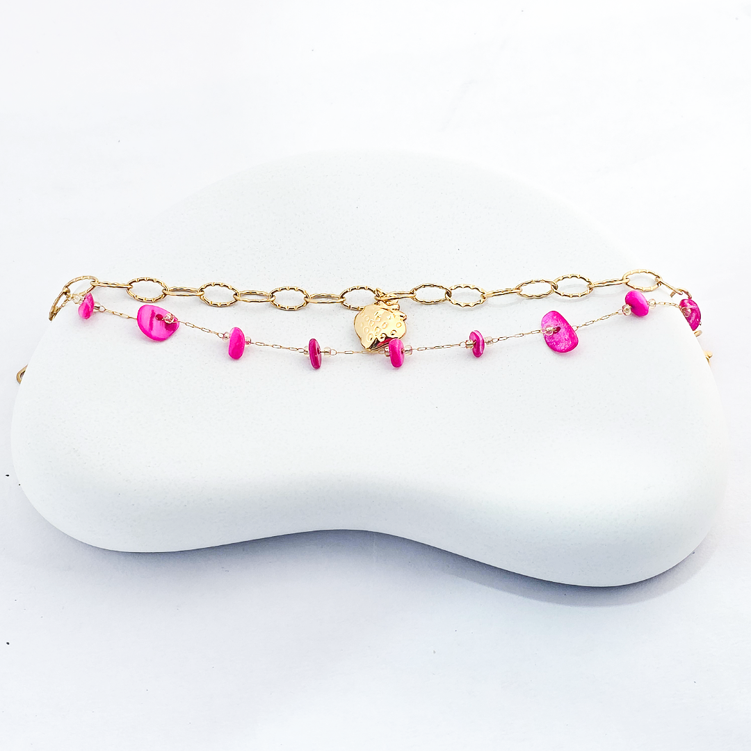 Double Chain Anti Tarnish Charm Bracelets