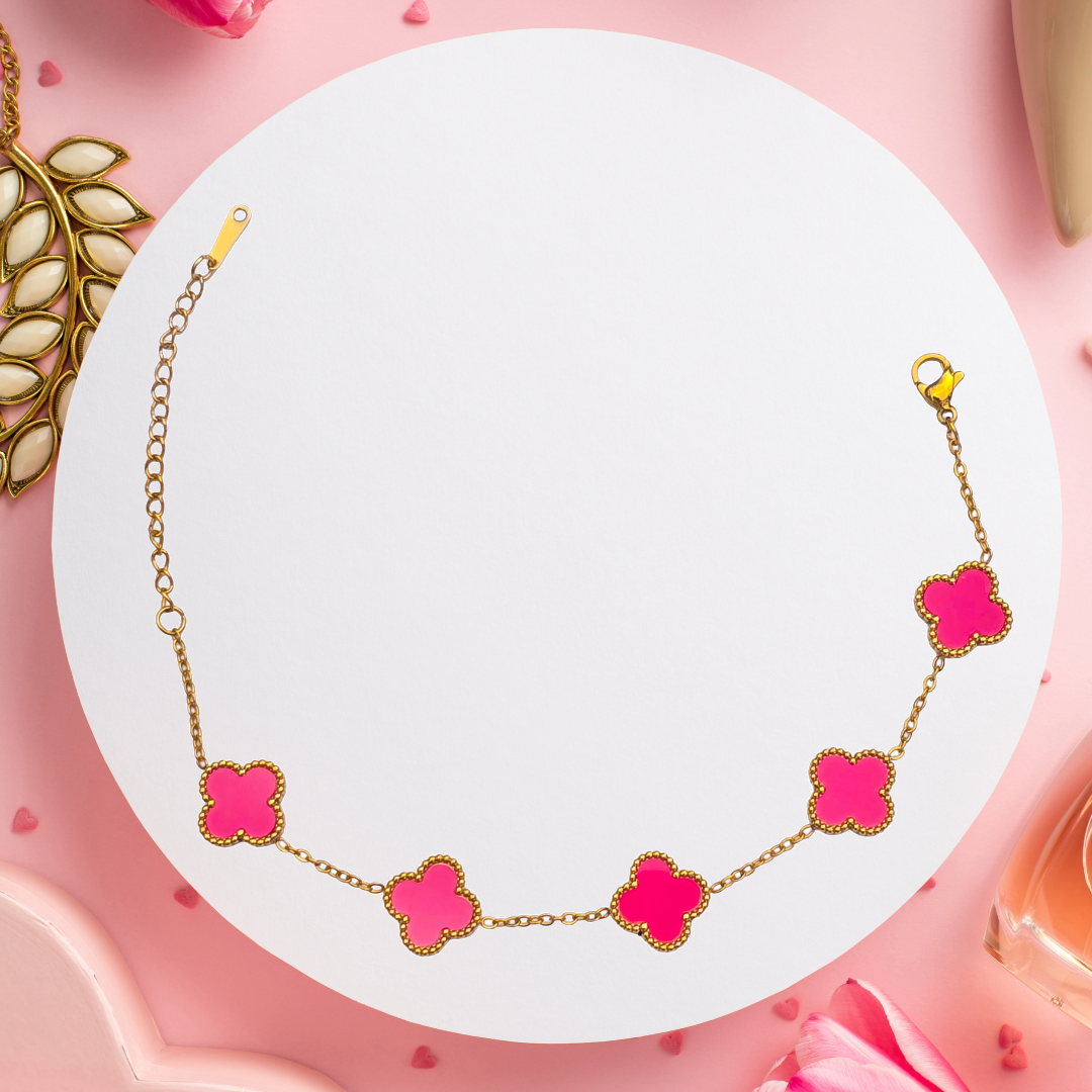 Pink Clover Bracelets