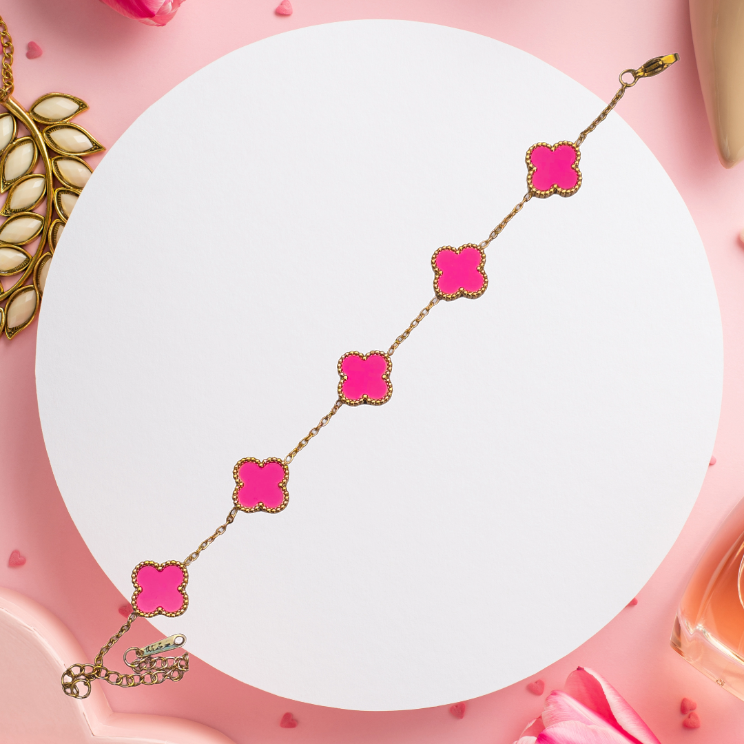 Pink Clover Bracelets