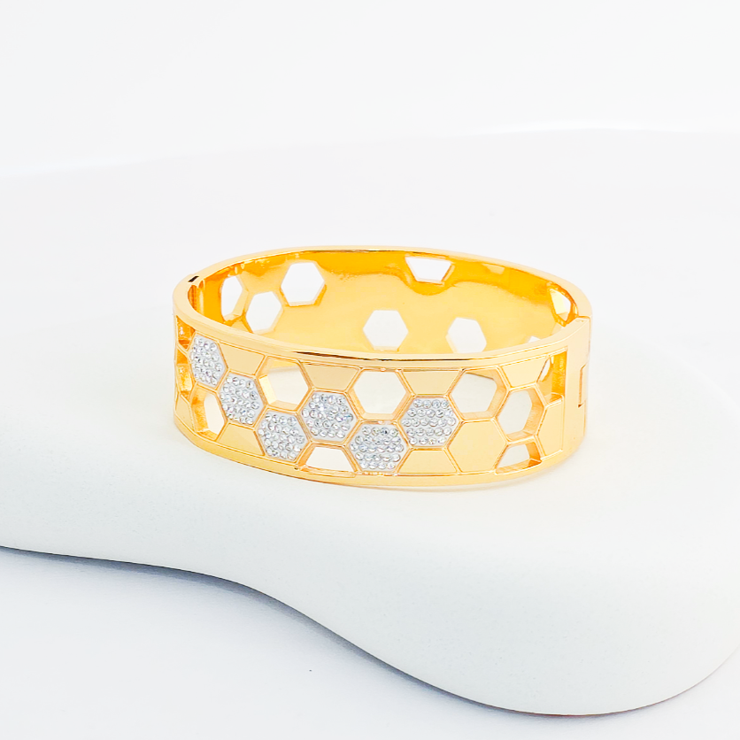 Anti Tarnish Gold Plated Cuff Bracelet
