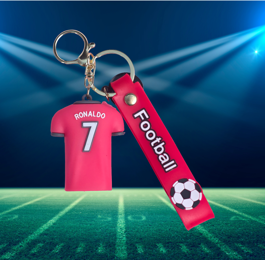 Ronaldo Soccer Jersey with Number 7 Keychain