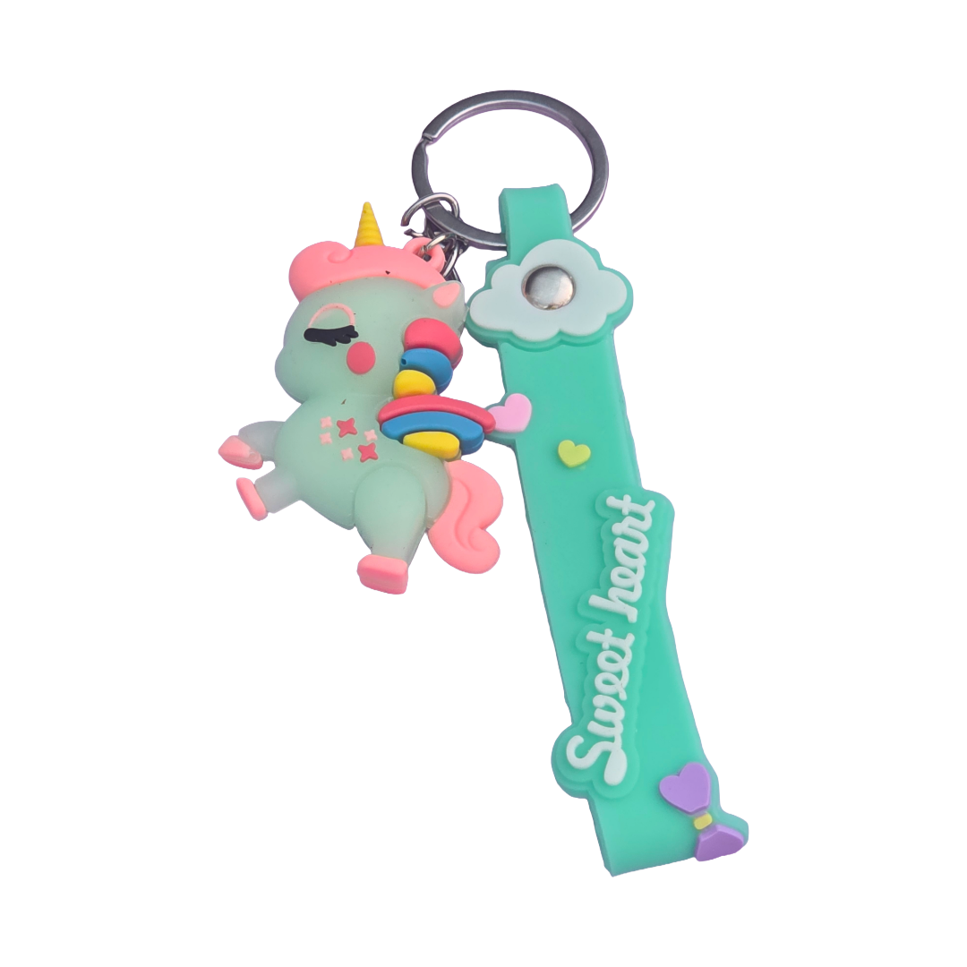 Green Unicorn Keychain