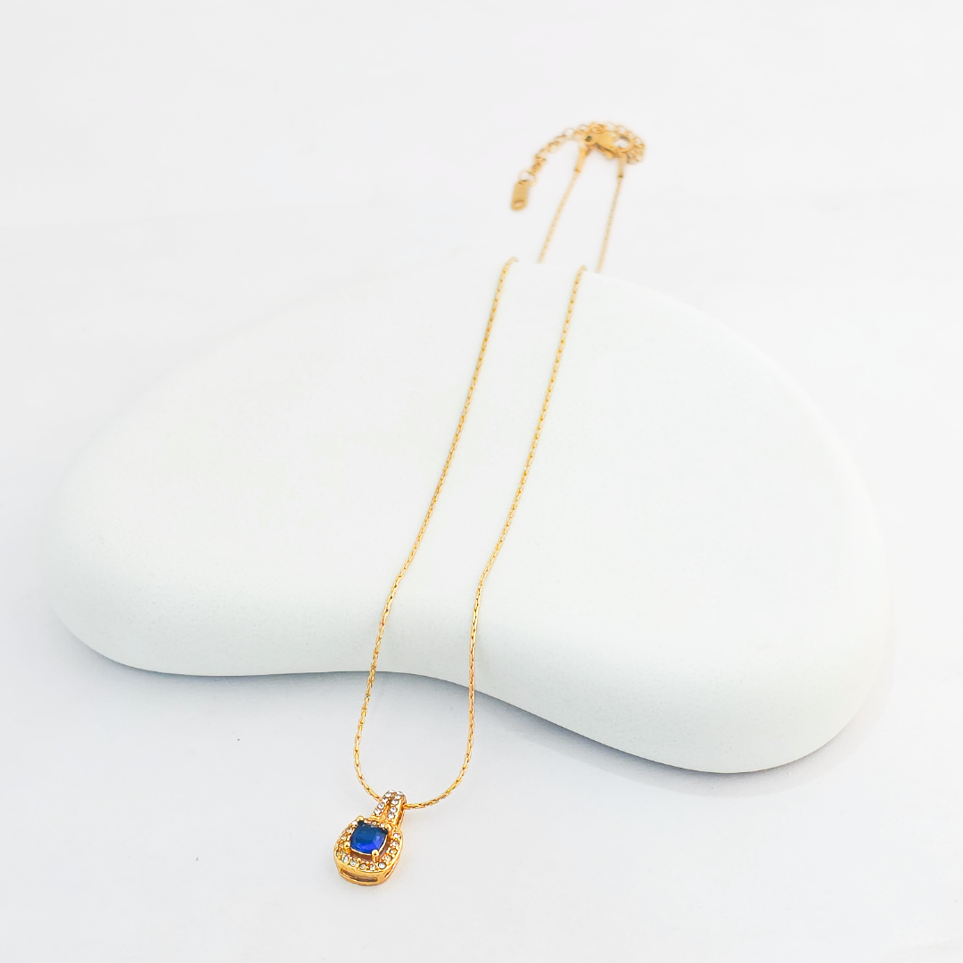 Blue Stone Anti Tarnish Necklace
