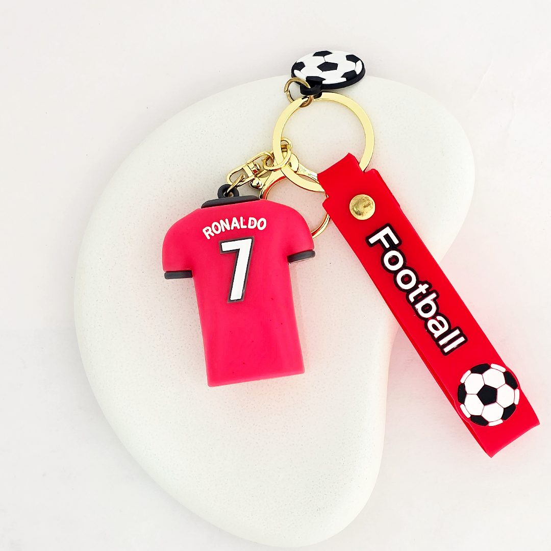 Ronaldo Soccer Jersey with Number 7 Keychain